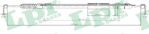 Cable Pull, parking brake C0555B