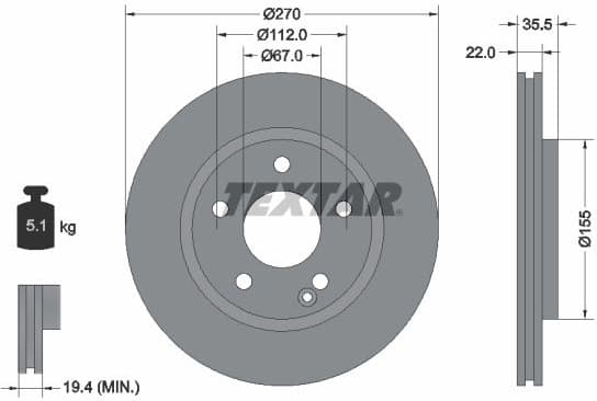 Brake Disc PRO 92124503