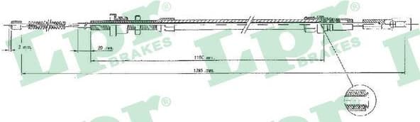 Cable Pull, parking brake C0091B