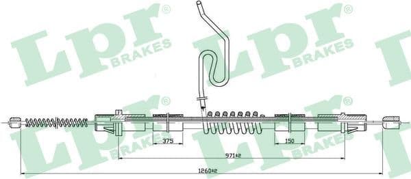 Cable Pull, parking brake C0288B
