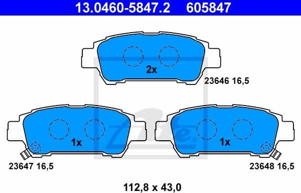 Brake Pad Set, disc brake 13.0460-5847.2