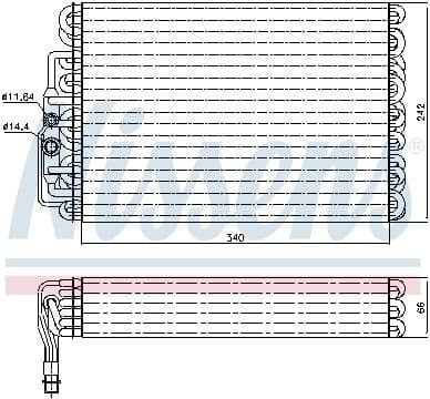 Evaporator, air conditioning 92063