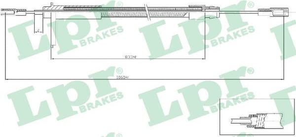 Cable Pull, parking brake C0435B