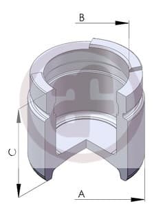 Piston, brake caliper D02571