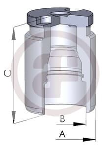 Piston, brake caliper D02594