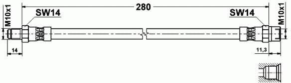 Brake hose rear DM21.106