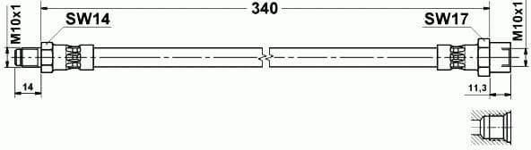 Brake hose front DM21.118