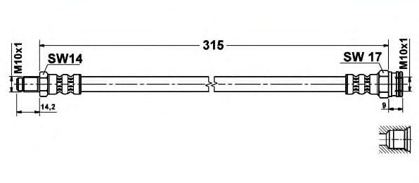 Brake hose front DM21.135