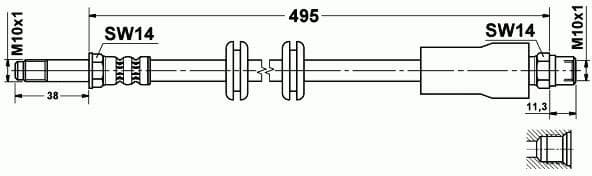 Brake hose front DM21.146