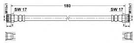 Brake hose rear FA21.250