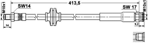 Brake hose rear FA21.310