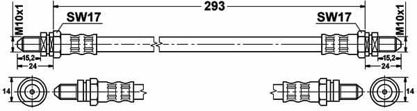 Brake hose rear FO21.144