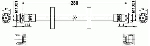 Brake hose rear FO21.161