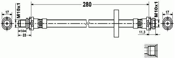 Brake hose rear FO21.183