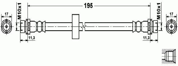 Brake hose rear FO21.187