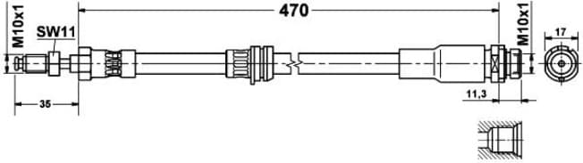 Brake hose front FO21.203