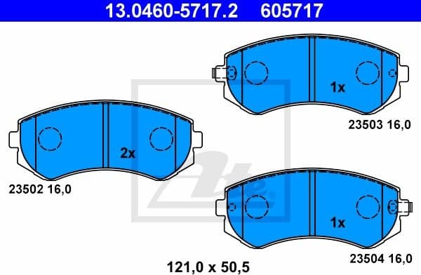 Brake Pad Set, disc brake 13.0460-5717.2