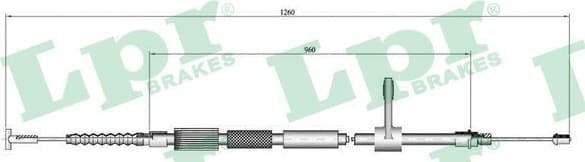 Cable Pull, parking brake C0017B