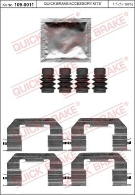 Accessory Kit, disc brake pad 109-0011
