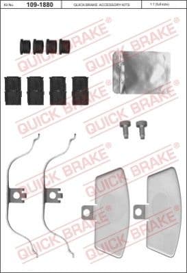 Accessory Kit, disc brake pad 109-1880