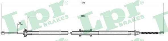 Cable Pull, parking brake C0521B