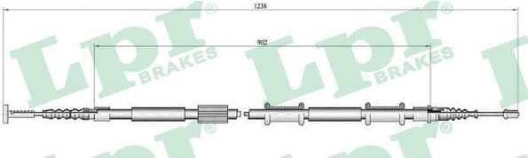 Cable Pull, parking brake C0340B