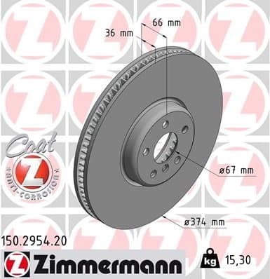 Brake Disc COAT Z 150.2954.20