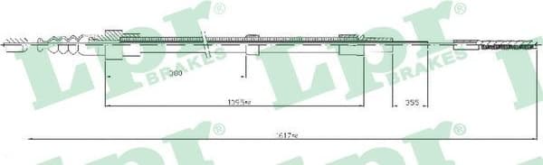 Cable Pull, parking brake C0305B