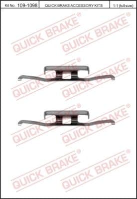 Accessory Kit, disc brake pad 109-1098