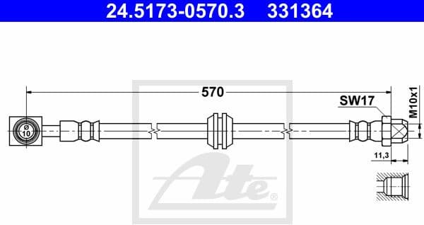Brake Hose 24.5173-0570.3