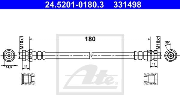 Brake Hose 24.5201-0180.3
