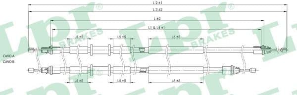 Cable Pull, parking brake C0249B
