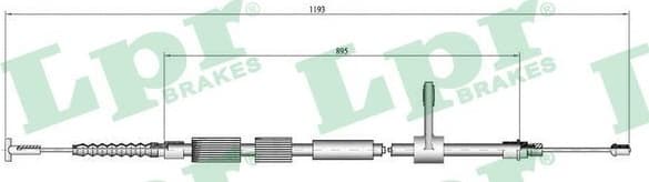 Cable Pull, parking brake C0016B