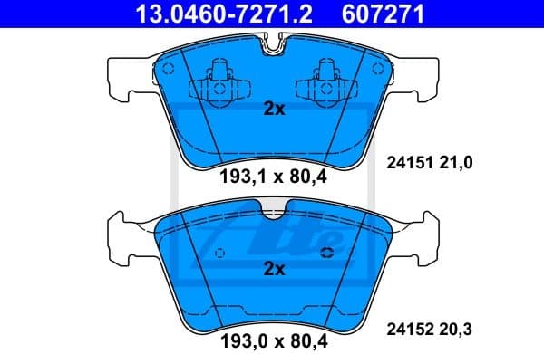 Brake Pad Set, disc brake 13.0460-7271.2