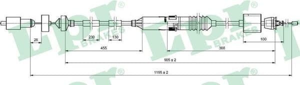 Cable Pull, clutch control C0200C
