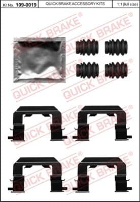 Accessory Kit, disc brake pad 109-0019