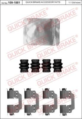 Accessory Kit, disc brake pad 109-1881