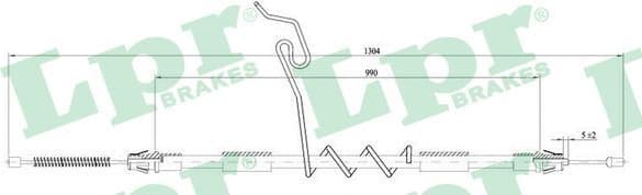 Cable Pull, parking brake C0296B