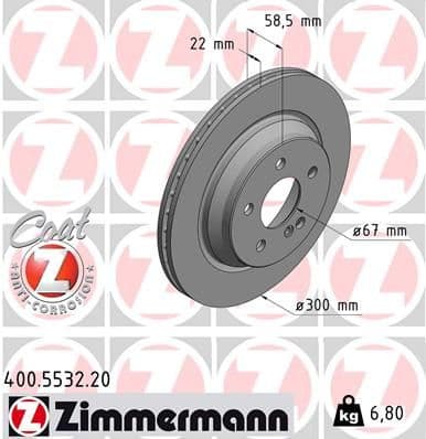 Brake Disc COAT Z 400.5532.20