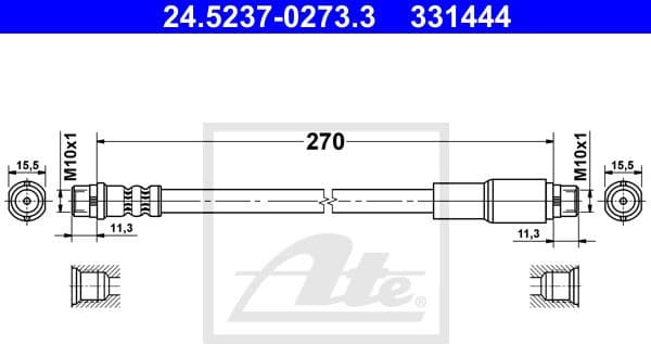 Brake Hose 24.5237-0273.3