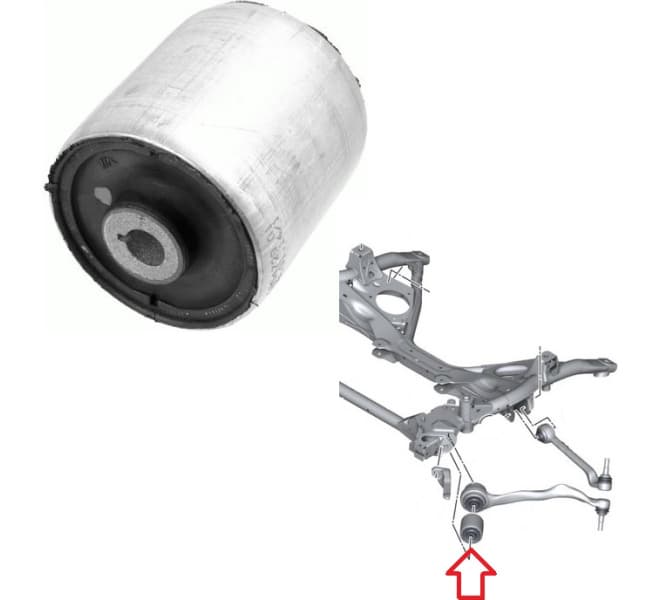 Silentblock front axle 36955 01