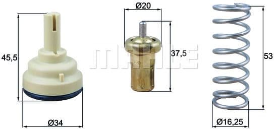 Thermostat, coolant BEHR TX181105D