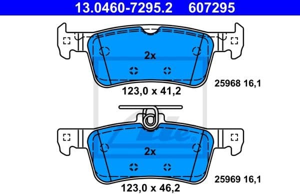Brake Pad Set, disc brake 13.0460-7295.2