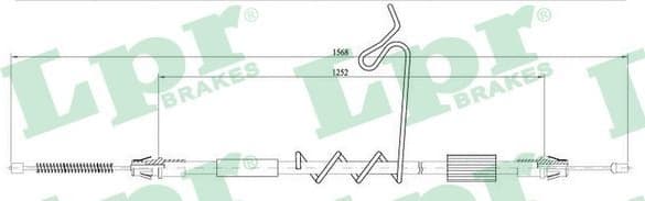 Cable Pull, parking brake C0291B