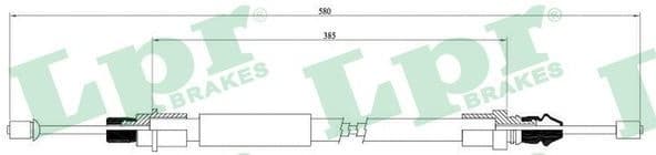 Cable Pull, parking brake C0628B