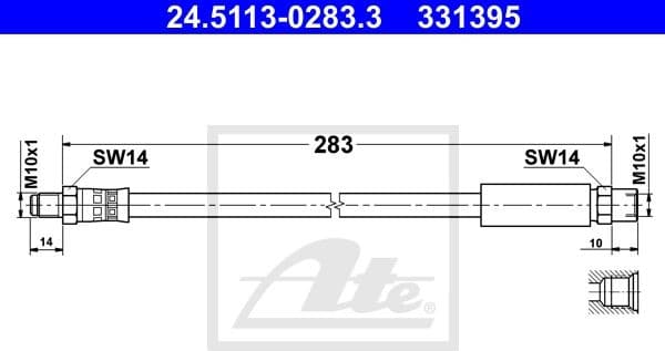 Brake Hose 24.5113-0283.3