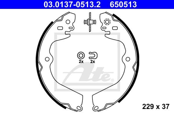 Brake Shoe Set 03.0137-0513.2