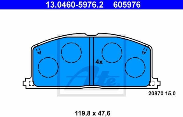 Brake Pad Set, disc brake 13.0460-5976.2