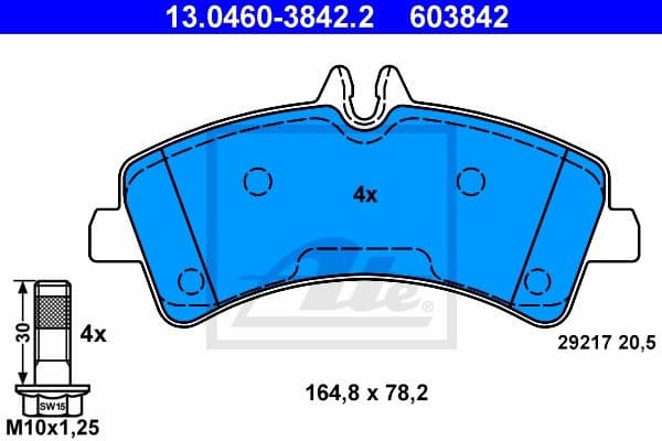 Brake Pad Set, disc brake 13.0460-3842.2