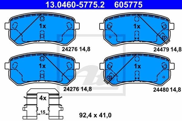 Brake Pad Set, disc brake 13.0460-5775.2